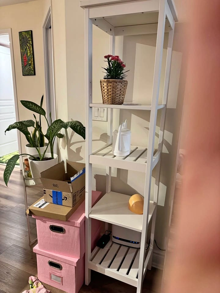 White bookshelf
