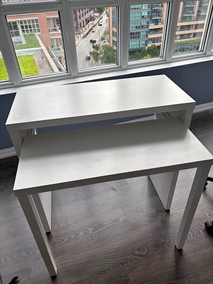 New - LÄNGDHOPP - Pull-out desk, white