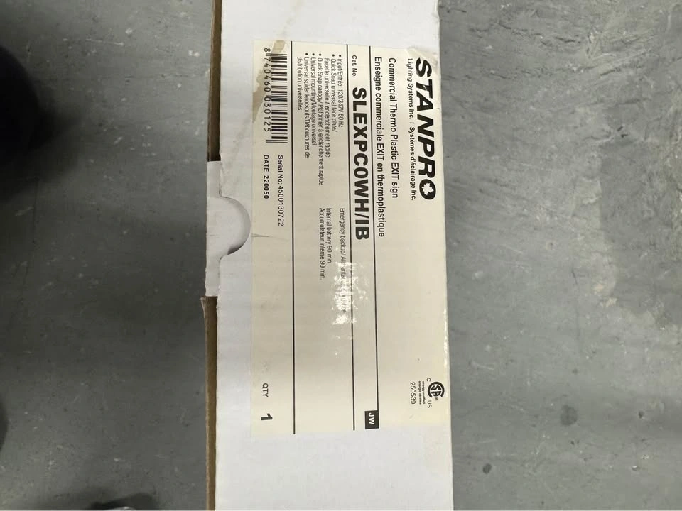 NEW Stanpro Thermoplastic EXIT Sign (SLXPC0WHIIB) - photo 2