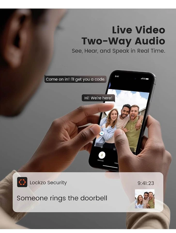 Lockzo AL501 Smart Video Door Lock WiFi Camera Fingerprint - photo 4