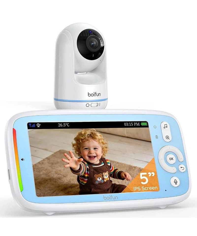 VB805 Boifun 5" Baby Monitor No WiFi 720P Camera 360° Pan