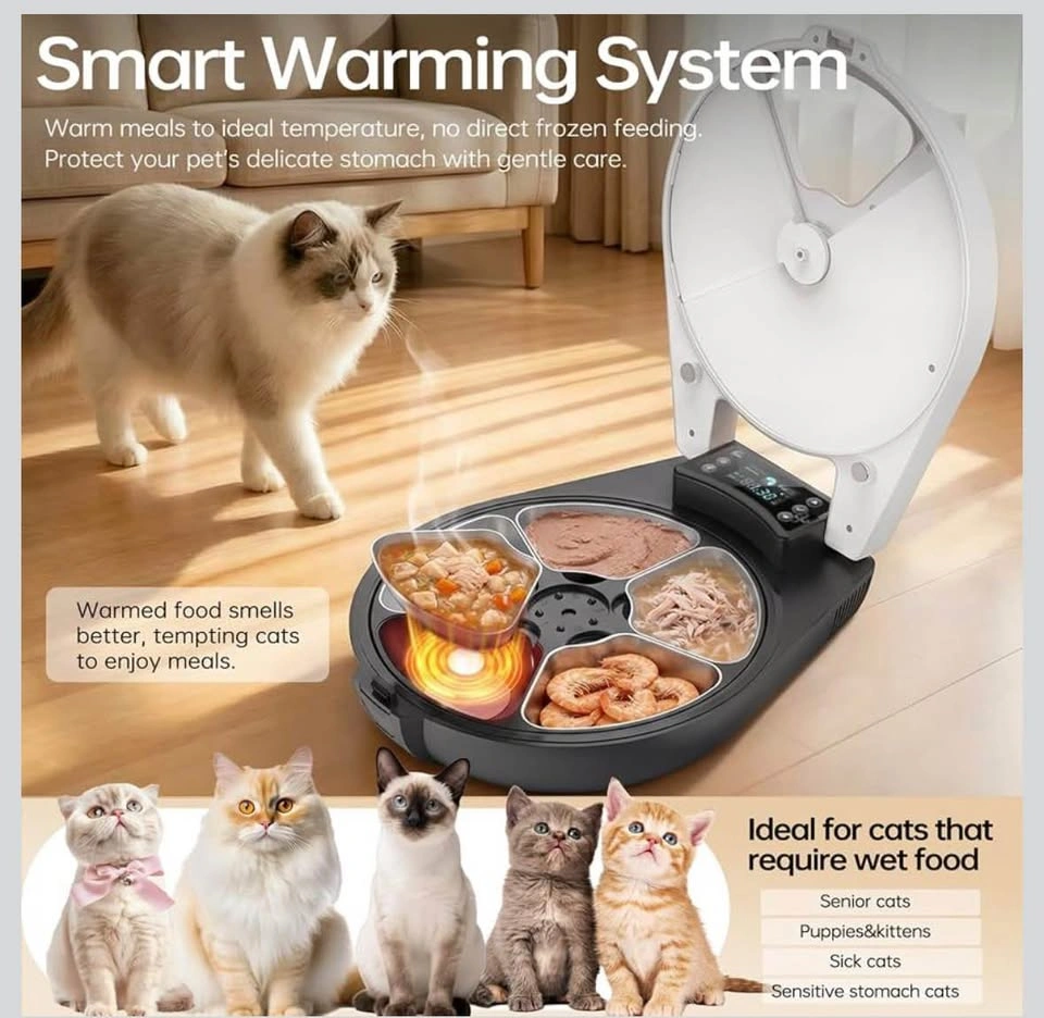T1-H Automatic Wet Cat Feeder Refrigerated 5 Meals 3 Day - photo 3