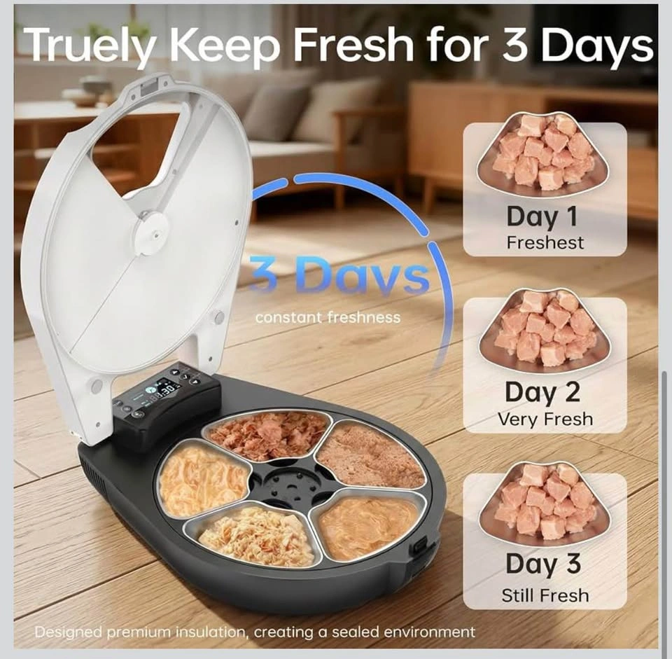 T1-H Automatic Wet Cat Feeder Refrigerated 5 Meals 3 Day - photo 4