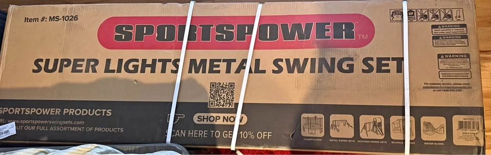 Super lights metal swing set