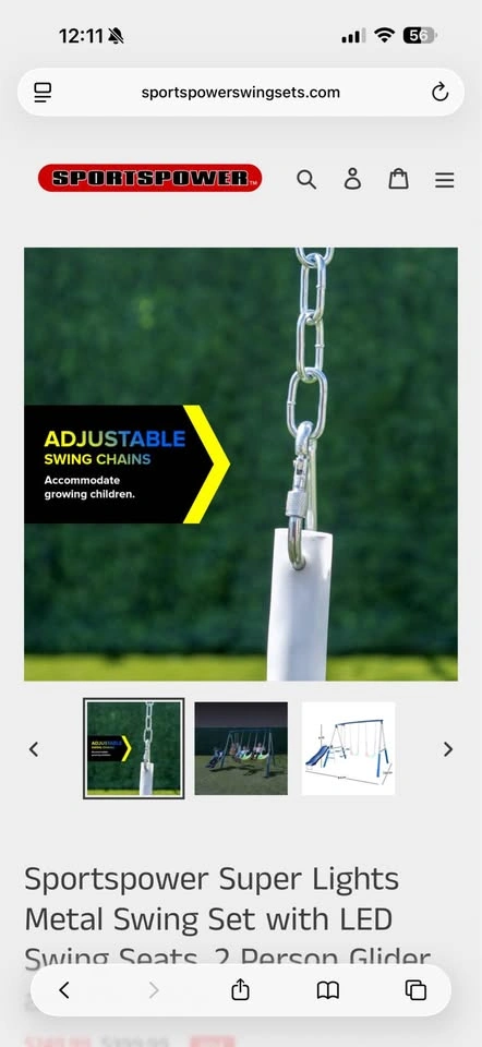 Super lights metal swing set - photo 5