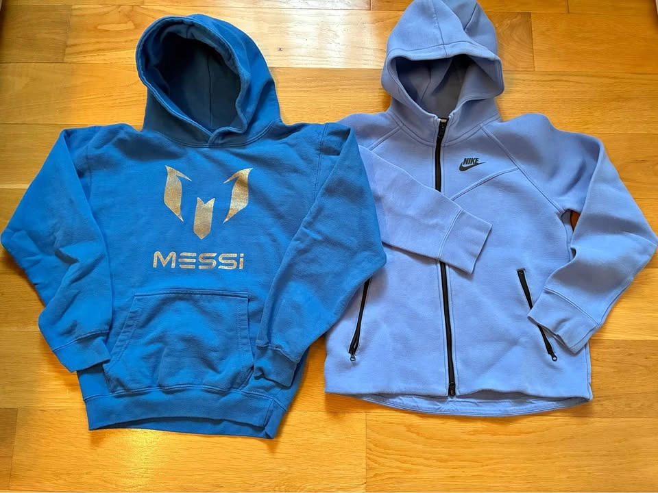 Nike and Messi hoodies