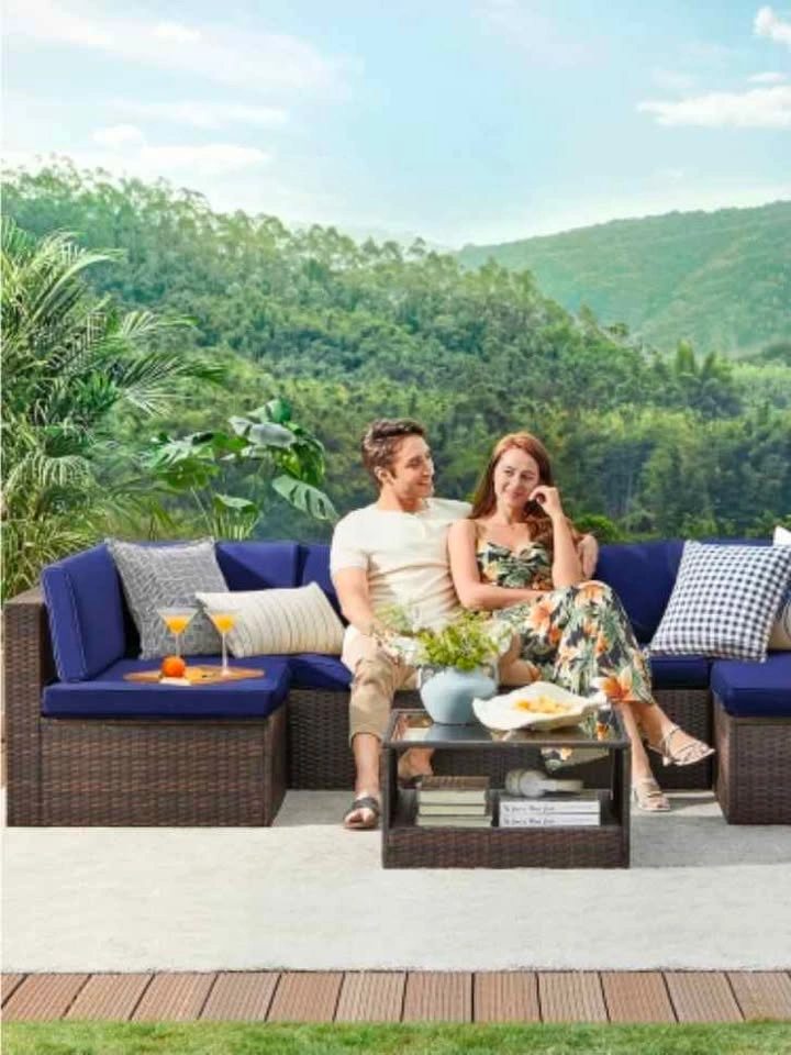Brand New 7-Piece Patio Sectional Set - Unassembled - photo 2