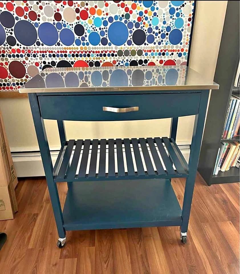 Holland Blue Kitchen Cart Island