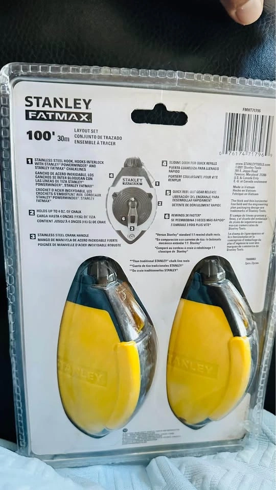 Stanley FatMax 100' (30m) Chalk Line Reel 2-Pack - photo 2