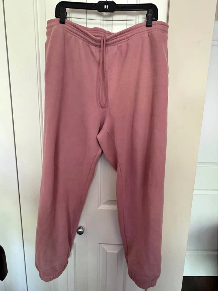 Aritzia TNA Dusty Rose Sweatfleece Sweatpants - Size XL