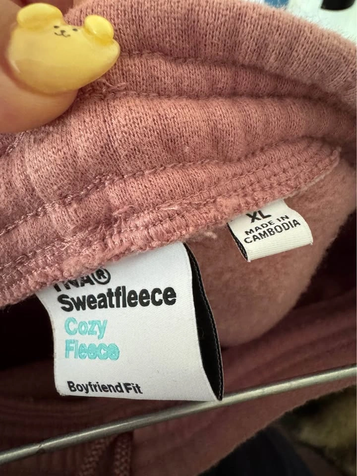 Aritzia TNA Dusty Rose Sweatfleece Sweatpants - Size XL - photo 3