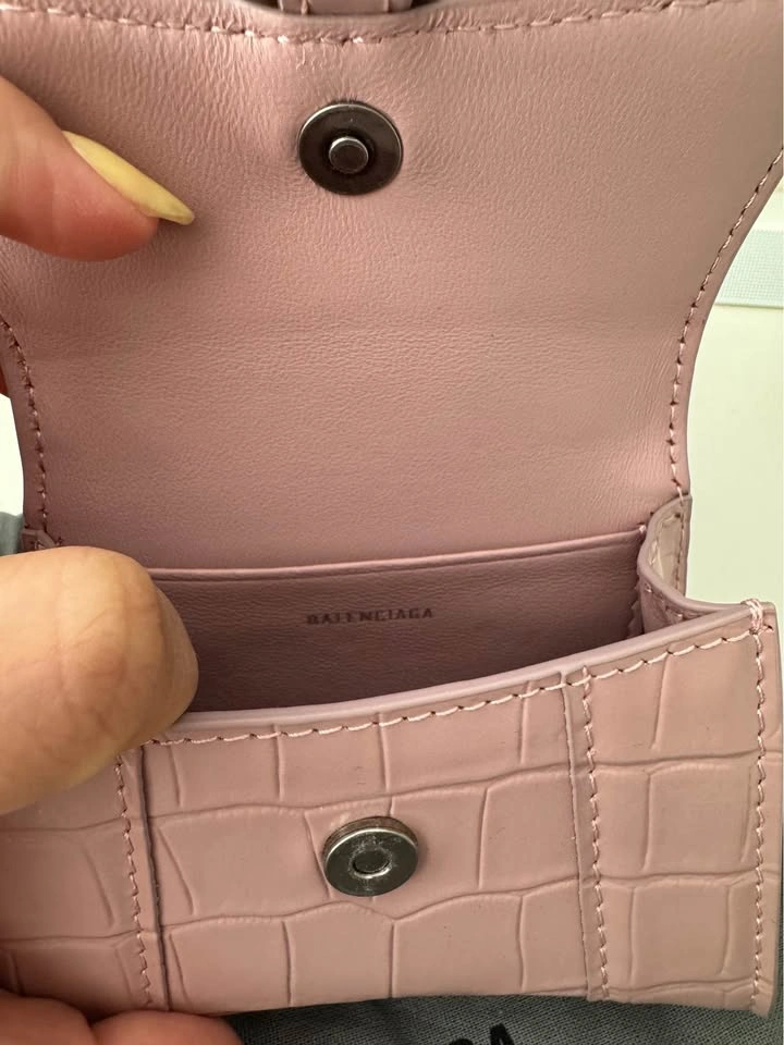 Balenciaga Baby Pink Hourglass Micro Size Bag - photo 4