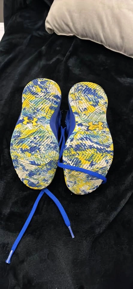 Under Armour Jet Basketball Shoes Blue/Yellow size 2y - photo 2