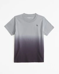 Abercrombie Boys Essential Icon Crew Tee ~ Grey ~ 17/18 *NWT*⚽️