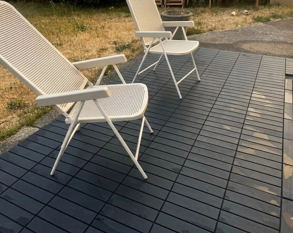 IKEA RUNNEN deck tiles - 78 full + 12 half pieces, gray - photo 2