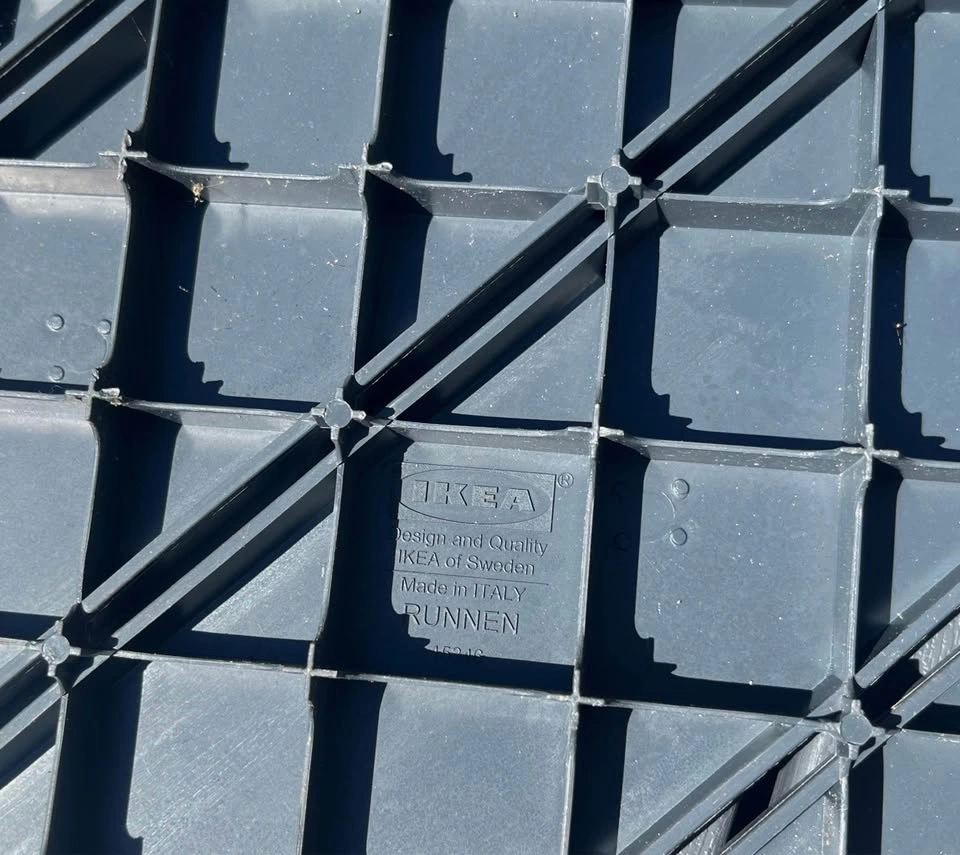 IKEA RUNNEN deck tiles - 78 full + 12 half pieces, gray - photo 3