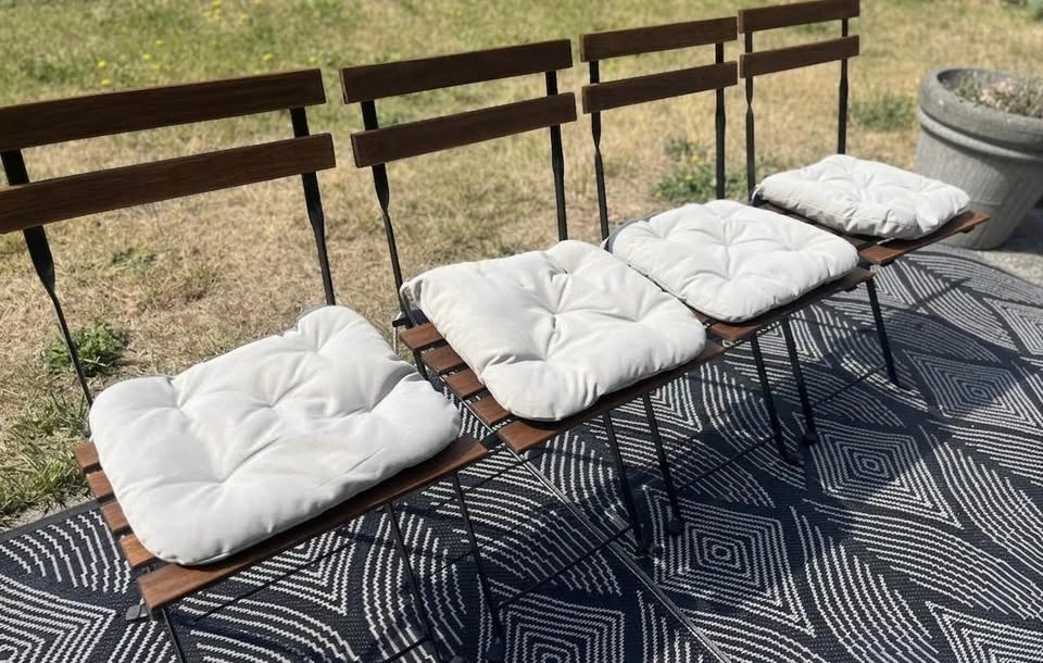 4 person IKEA TÄRNÖ Folding Patio Set w/ cushions - photo 3