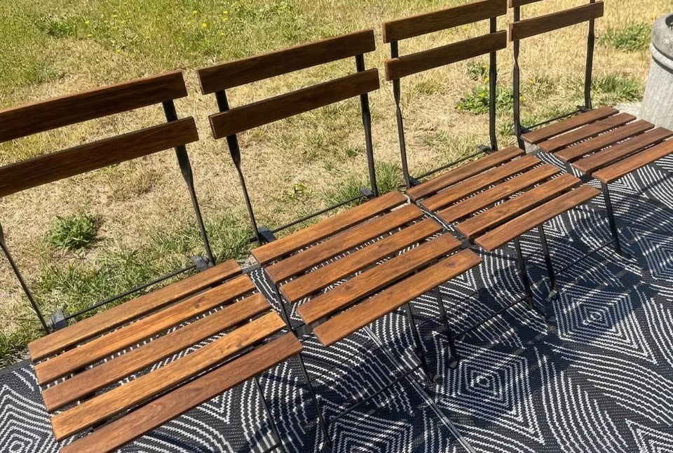4 person IKEA TÄRNÖ Folding Patio Set w/ cushions - photo 4