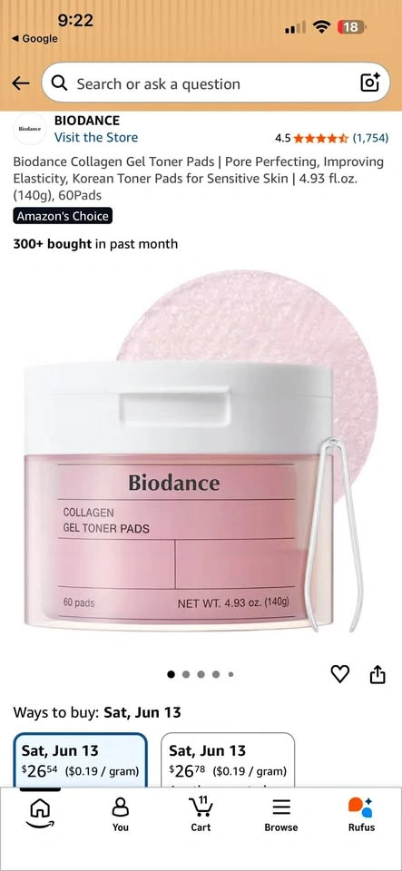 Biodance toner pad