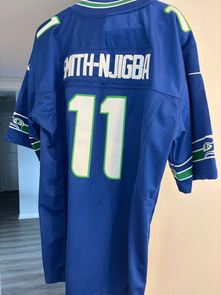 Nike Jaxon Smith-Njigba Seahawks Throwback Jersey - photo 2