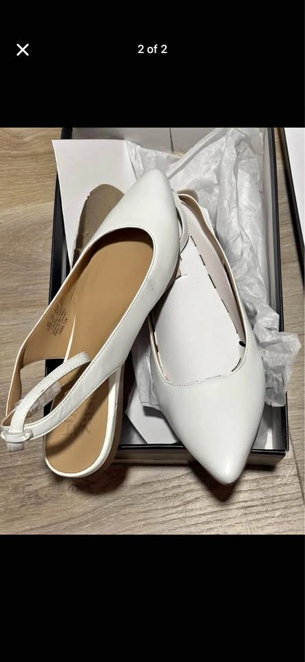 White leather shoes