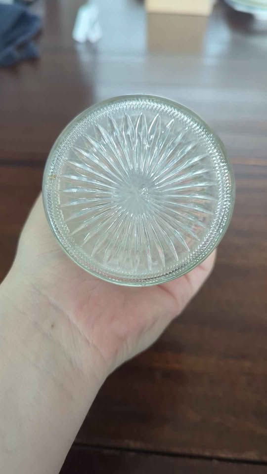 Vintage Clear and Iridescent Starburst Vase - photo 3