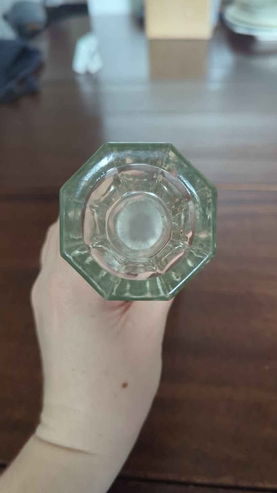 Vintage Clear and Iridescent Starburst Vase - photo 4