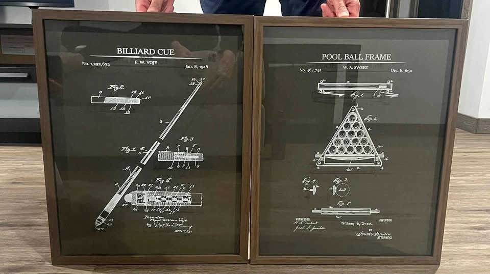 billiard cue & pool ball frame