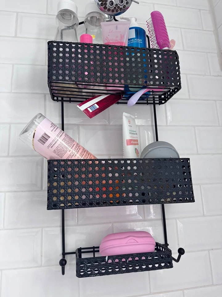 Plastic organizers and small table