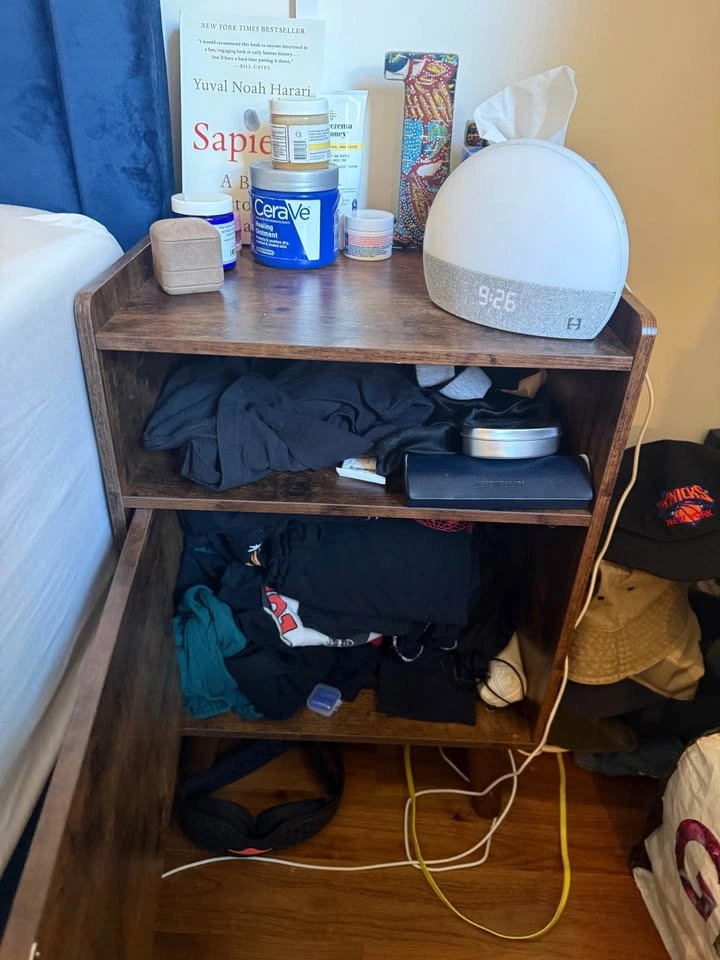 Brown Bedside Table - photo 2