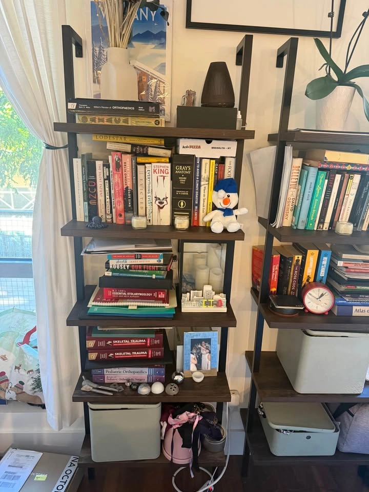 Nathan James Theo Wood Wall Mount Ladder Bookshelf, 5 Shelves - photo 2
