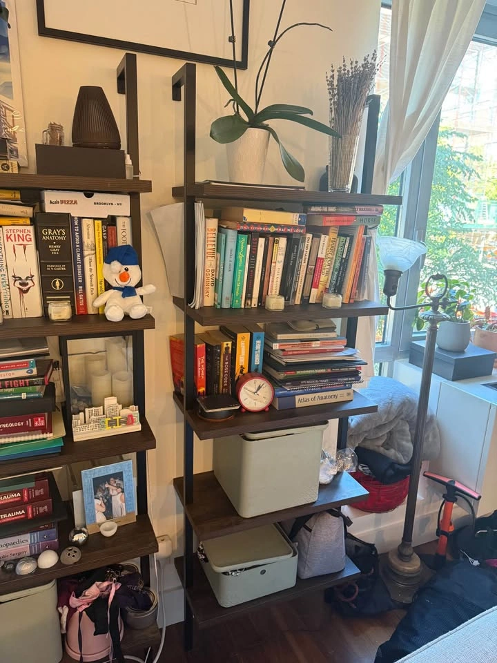 Nathan James Theo Wood Wall Mount Ladder Bookshelf, 5 Shelves - photo 3