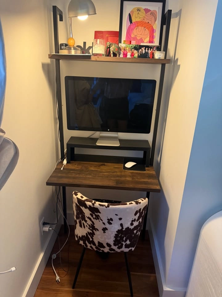 Nathan James Wood Wall Mount Ladder 2-Shelf Desk - photo 2