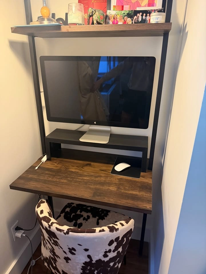 Nathan James Wood Wall Mount Ladder 2-Shelf Desk - photo 4