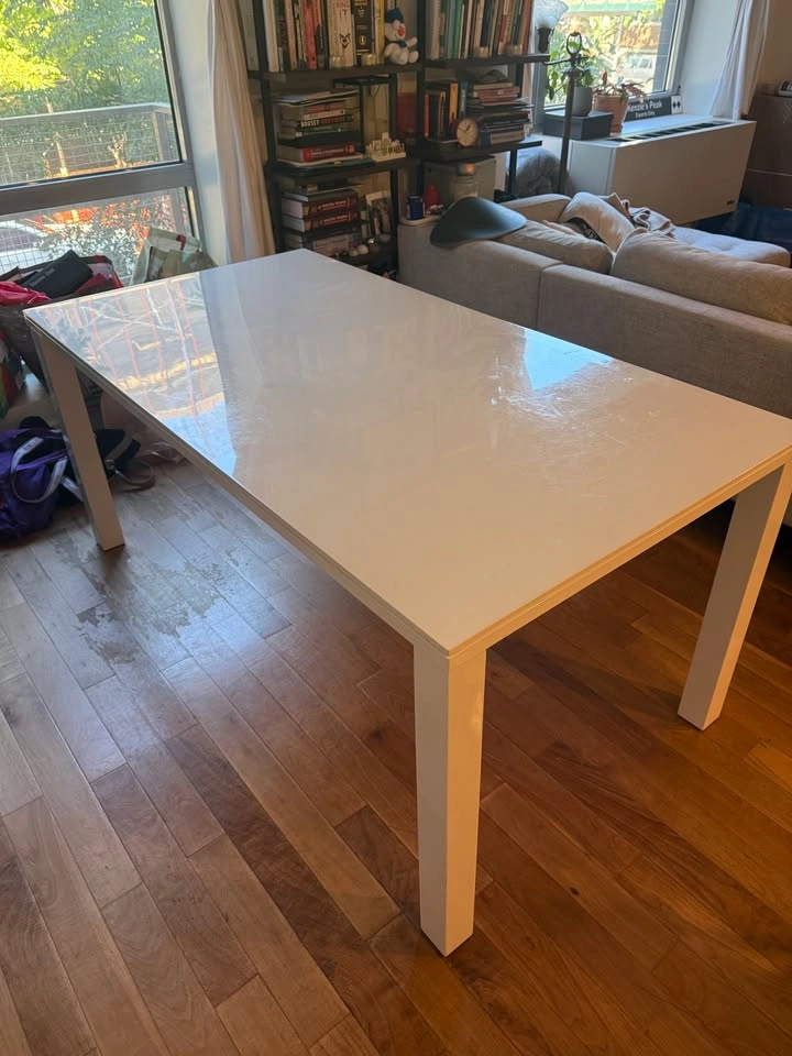Piketon Rectangular Dining Table in White High Gloss