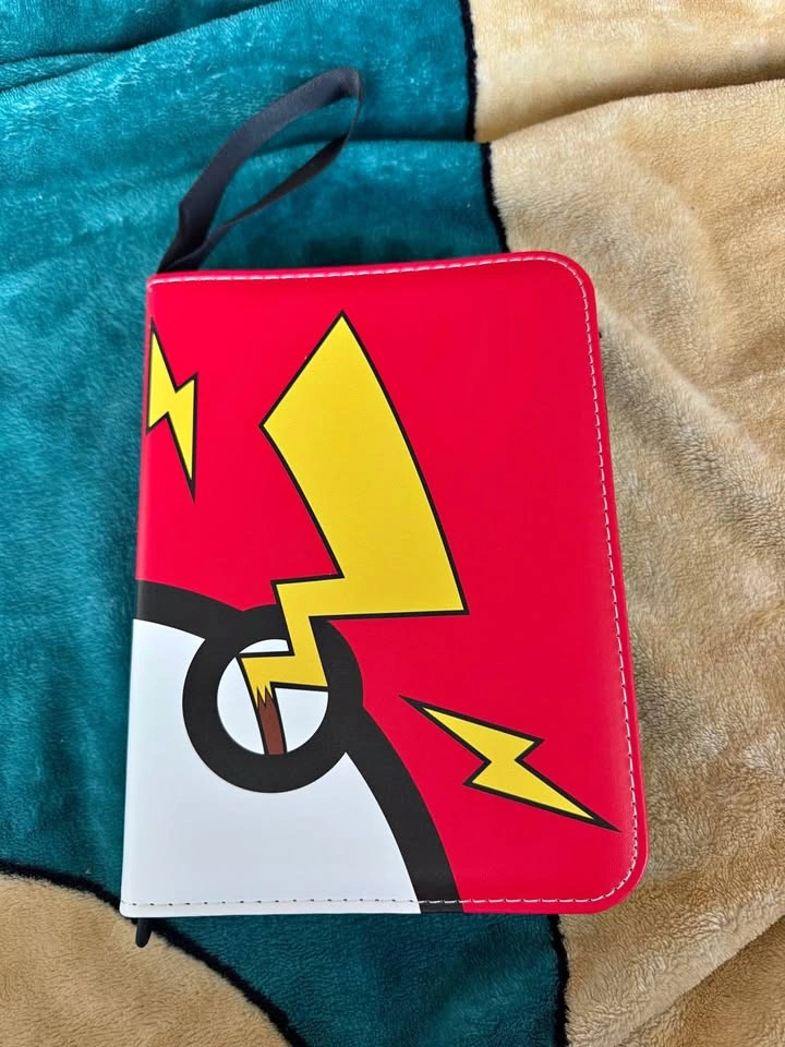 Filled Pokémon card binder