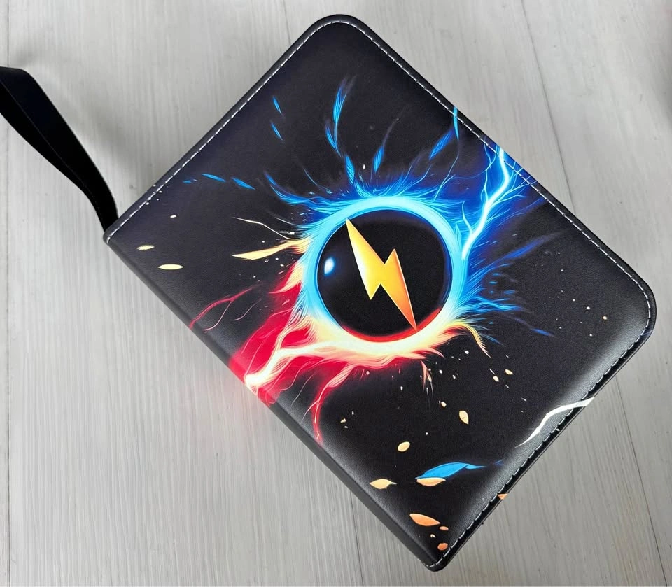 Filled Pokémon card binder