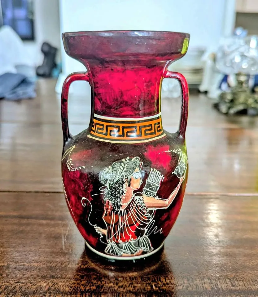 Vintage Handmade Greek Vase Artemis thumbnail