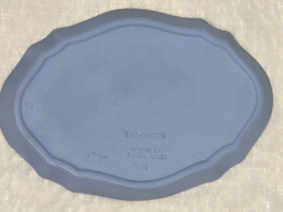 Wedgwood Blue Jasperware Oval Trinket Dish - photo 4