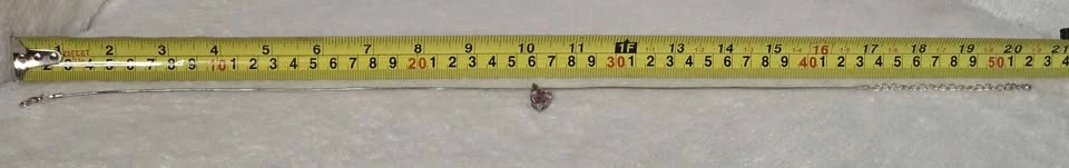 925 Sterling Silver Pink Heart Necklace - photo 2