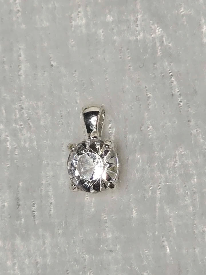 5 Silver Tone Rhinestone Pendant Charms - photo 4