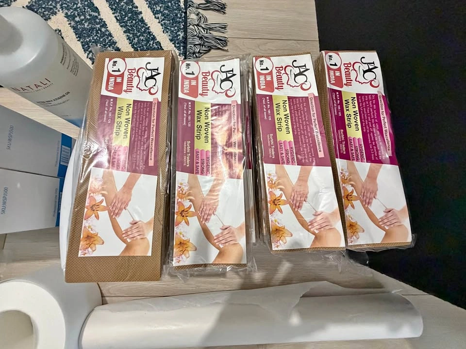 Non Woven Wax Strips (33 packs) AND Wax Spatulas