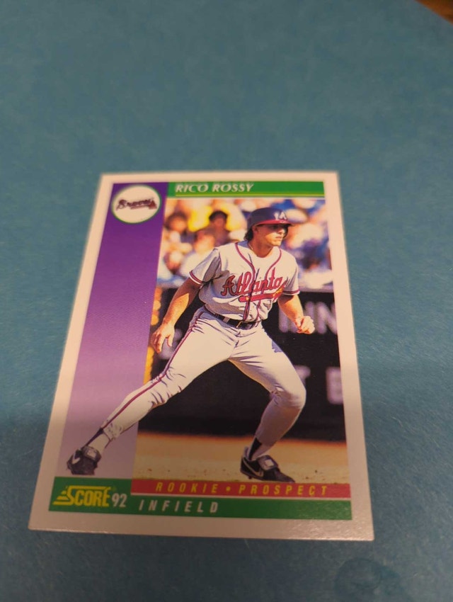 1992 Score Rico Rossy Atlanta Braves Baseball Card ⚽