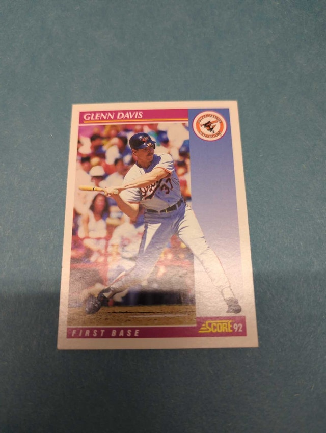 1992 Score Glenn Davis Baseball Card ⚽