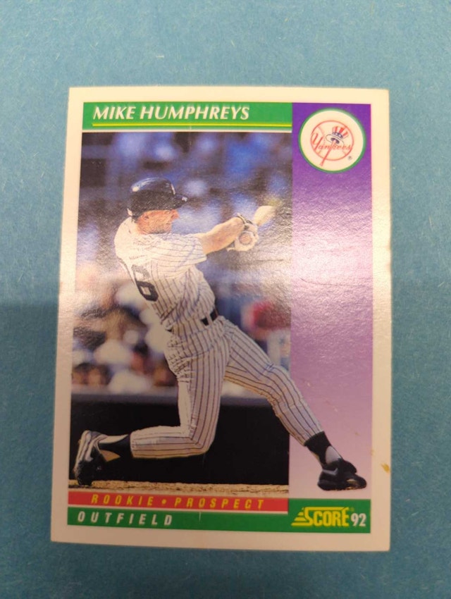 Score 1992 Mike Humphreys New York Yankees Card ⚽