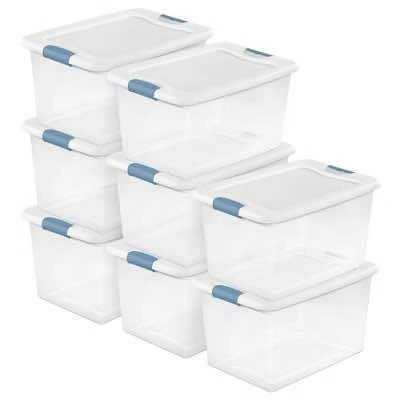 64 Qt Latching Stackable Storage Container with Lid