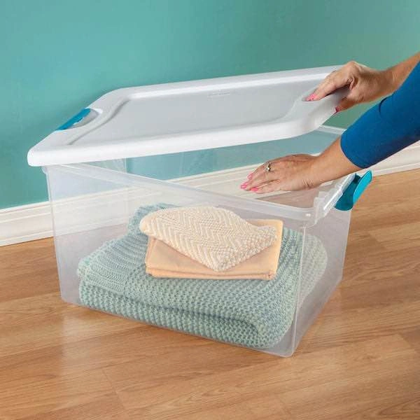 64 Qt Latching Stackable Storage Container with Lid - photo 2