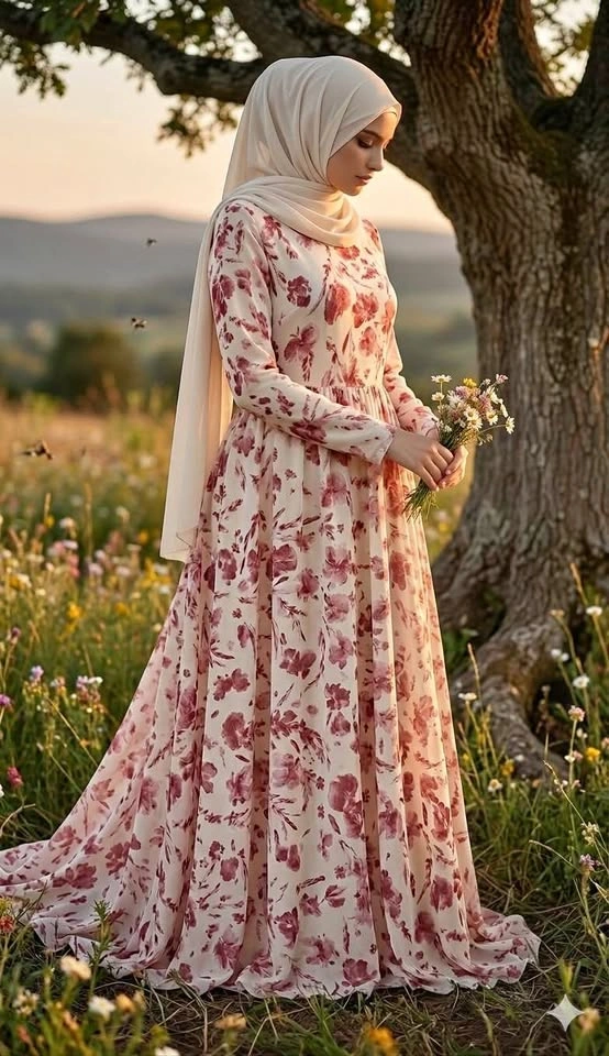 Floral Modest Dress