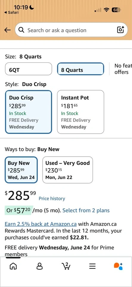 Instant Pot Duo Crisp XL 8Qt, Air Fryer + Pressure Cooker - photo 2