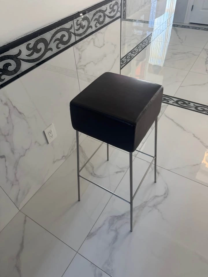 Italian Made Bar Stools (Set of 3) – Modern Stainless Steel Desi - photo 2
